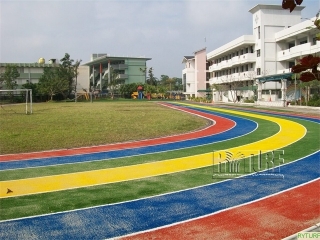 Artificial turf running tracks (rainbow color)