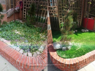 Changhua Lugang Artificial turf in the front yard