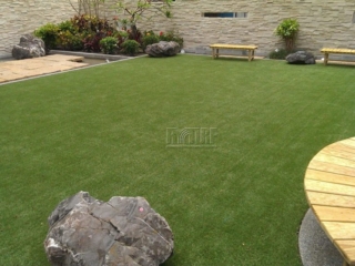 Taipei Chongqing South Road Artificial Turf Garden Landscape