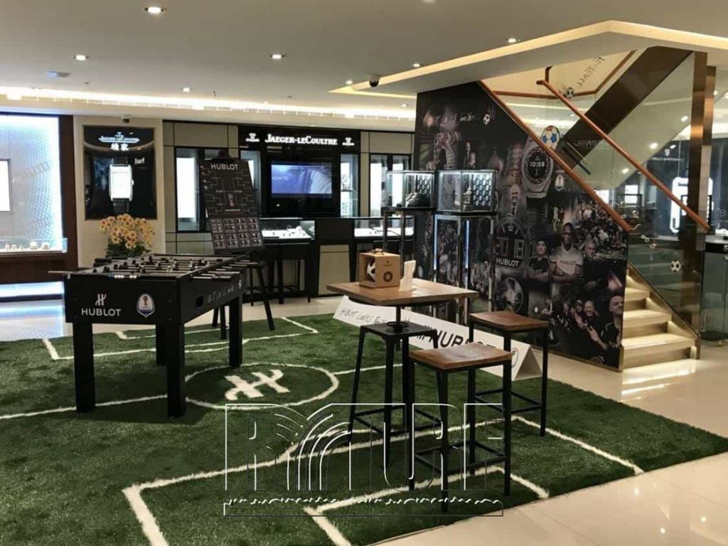 Taipei famous watchmaking indoor soccer stadium landscaping