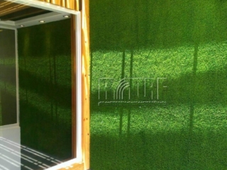 Artificial turf wall landscape