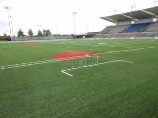 Artificial turf baseball field